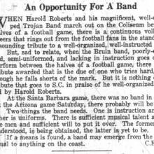 Editorial - "An Opportunity for a Band," September 27, 1928
