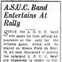 Band entertains at Arizona rally, September 17, 1928