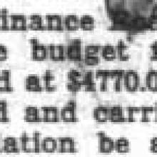 Student Council minutes - Finance board approves $4770 for Band budget. December 12, 1928