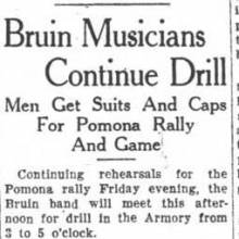 Band continues to rehearse, October 15, 1928