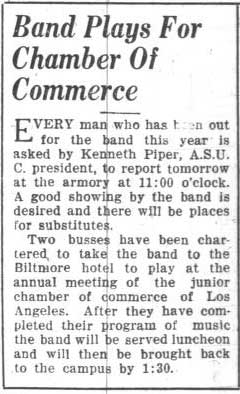 Biltmore Hotel gig, October 31, 1928