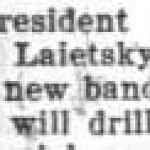 Student Council announces Laietsky as director, October 8, 1928