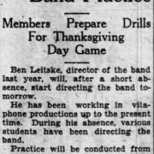 Director Benjamin Laietsky starts practice, September 21, 1929