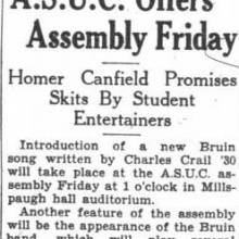 ASUC Assembly, January 15, 1929