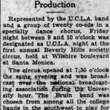 Band at Beverly Hills Circus, October 28, 1929