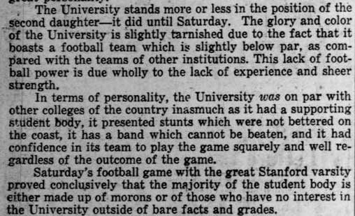 Excerpt from editorial: "A band which cannot be beaten." October 14, 1929