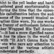 Comment on Band repertoire, September 26, 1930