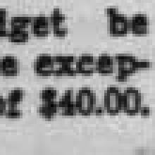 Band budget closed, April 18, 1932