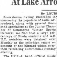 Band at Lake Arrowhead carnival, February 1, 1933
