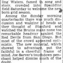 Band appears at football game but does not march, September 25, 1933