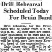 Band holds rehearsal for upcoming Utah game, October 6, 1933