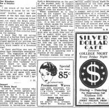 Support for Bruin Band, October 23, 1933
