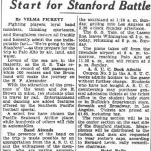 Players, rooters, bandsmen start for Stanford, September 29, 1933