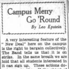 Commentary on Band strike, September 21, 1934 