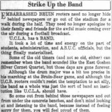 "U.C.L.A. has a BAND" editorial, September 27, 1934