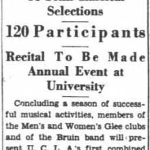 First combined recital - Band and Glee Clubs, May 29, 1935