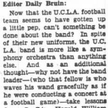 "Can't something be done about the band?" November 5, 1935