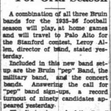 Allen announces Band plans, September 19 ,1935