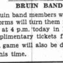 Uniforms and complimentary football tickets, November 7, 1935