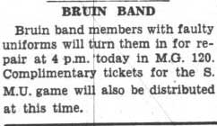 Uniforms and complimentary football tickets, November 7, 1935