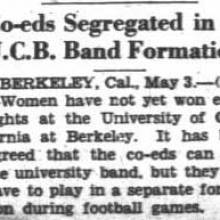 Women in Cal Band, May 4, 1936