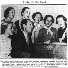 George Gershwin with singers, September 29, 1936