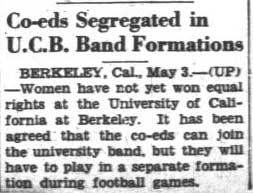 Women in Cal Band, May 4, 1936