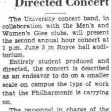 Band and Glee Club concert, May 26, 1936