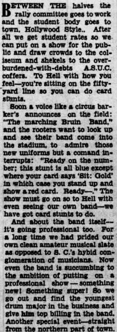 "Band is "going professional," October 28, 1937