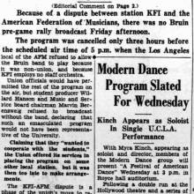 KFI and AFM dispute prevents Band from playing on radio, October 25, 1937