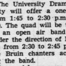 Band concert at Open House Day, April 28, 1937