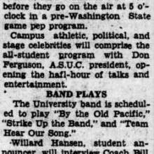 Band performs on radio KFI, October 22, 1937