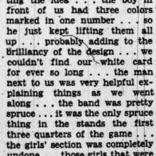 'Vagabond' column, "Band was pretty spruce," December 1, 1937