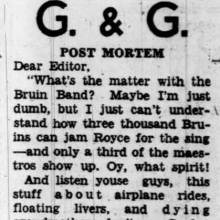 "What's the matter with the Bruin Band?" November 30, 1938