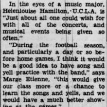 Freshmen women impressions - calls for practice with students, November 1, 1938