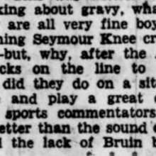 Roy Swanfeldt column asks why Band was silent at Cal, October 24, 1938