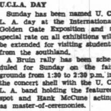 UCLA Day at Golden Gate International Exposition, October 13, 1939