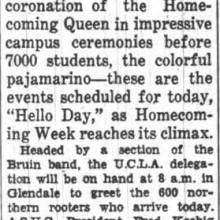 Band plays at assembly with Cal Band, November 3, 1939