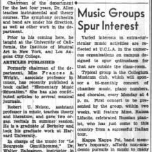 Music Department feature, October 6, 1939