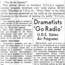 Band member interviewed on KFAC radio, October 4, 1939