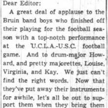 "Orchids to the Band" letter, December 9, 1941