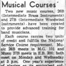 Allen announces musical courses, February 12, 1942