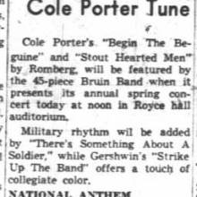 Band performs Cole Porter and Gershwin tunes, April 22, 1942