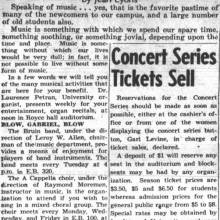 Overview of campus musical activities, November 5, 1943