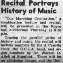 "Recital portrays history of music," September 24, 1943