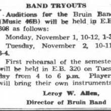 Band tryouts, November 1, 1943