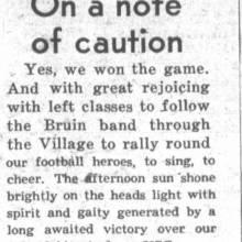 Students leave classes to follow Band after UCLA beats USC, November 26, 1946