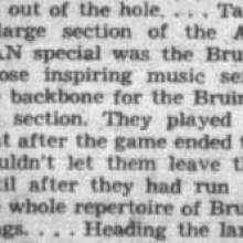 Chuck Panama - "Band served as backbone for cheering section," October 21, 1946