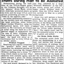 Band to play "Under Water," Oregon game show notes, October 10, 1947