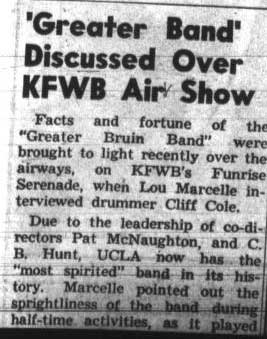 Cliff Cole interviewed on KFWB radio program, November 18, 1947